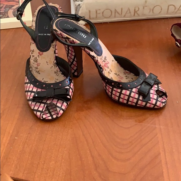 Miu Miu plaid heels worn less than 3 times size 36 - Picture 1 of 6